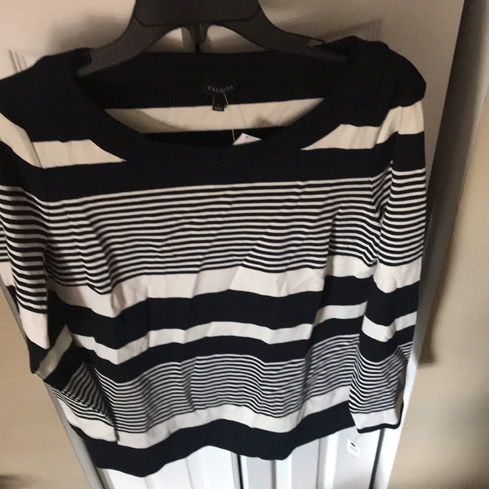Talbots black stripes sweater - Picture 2 of 4